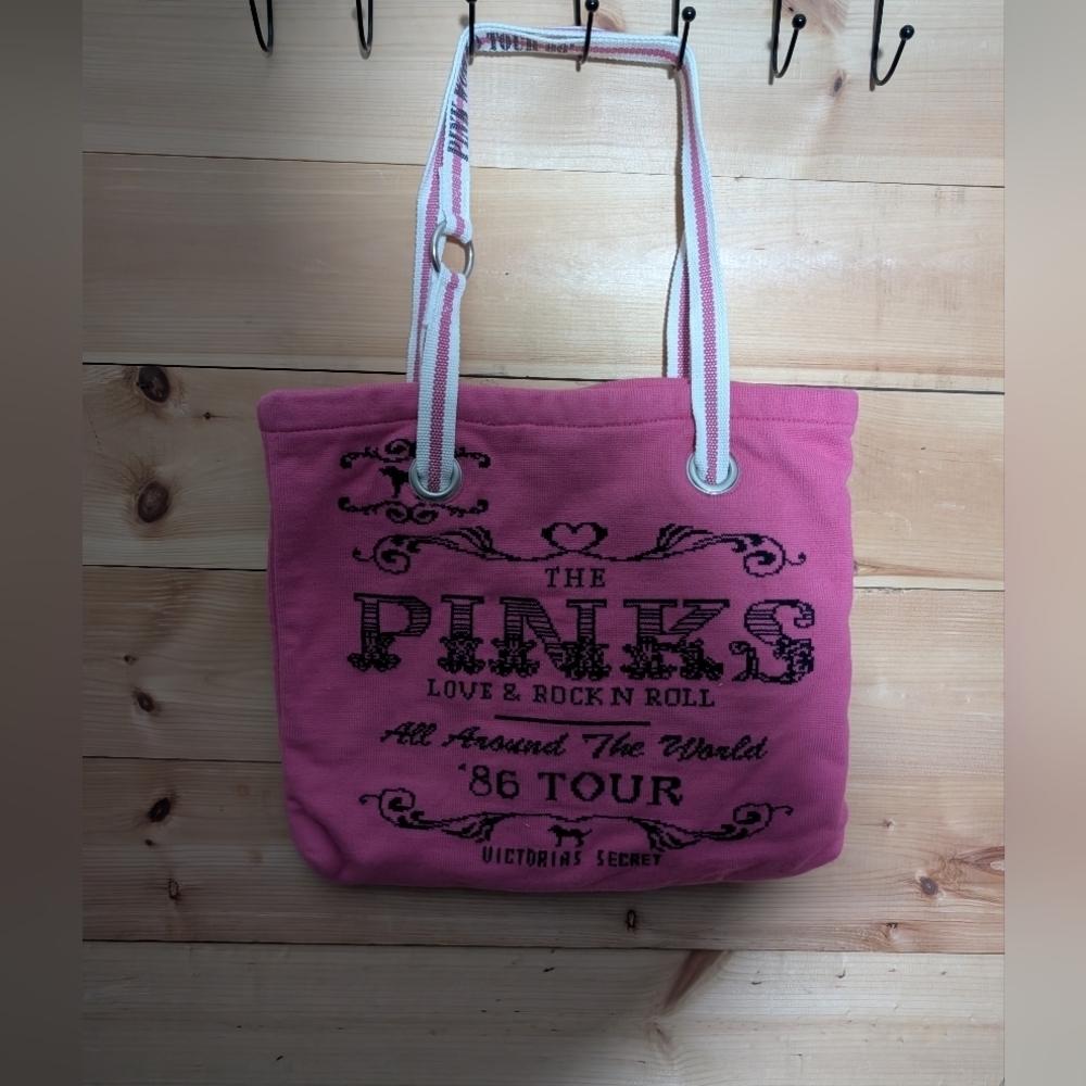 Victoria's Secret Pink Graphic Tote... Limited Edition Rock N Roll...